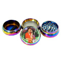 Wholesale Ladyhornet 50mm Grinder Weed Colorful Diamond Cut Surface 4 Part Herb Grinder Tobacco Grinder